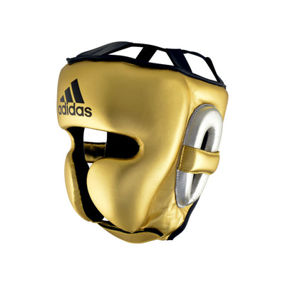 adidas Adistar Pro Leather Head Guard – Metallic Gold Black