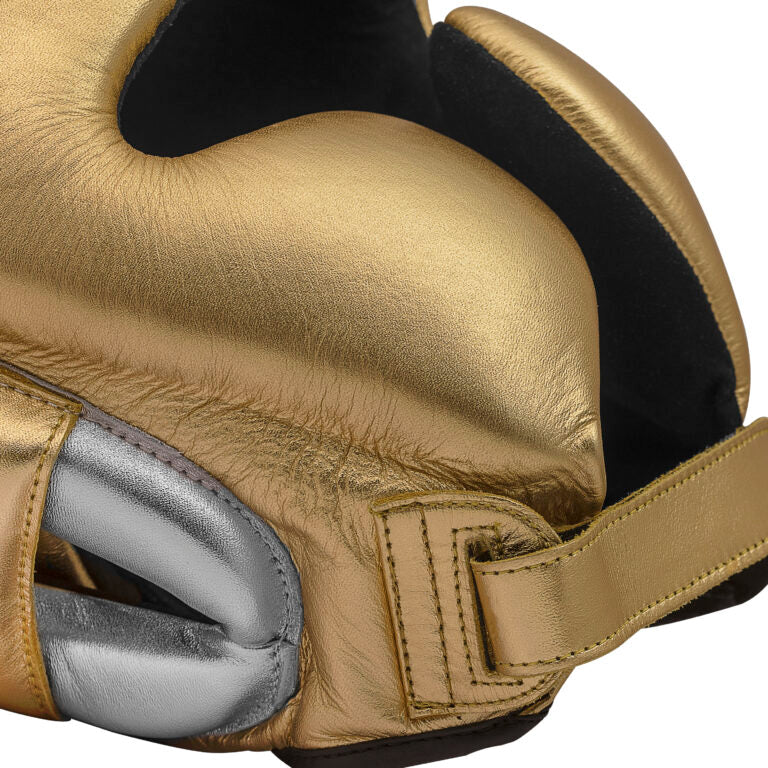 adidas Adistar Pro Leather Head Guard – Metallic Gold Black