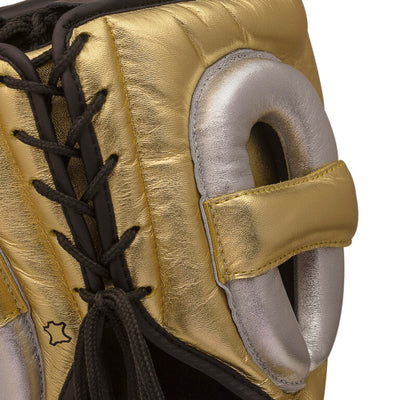 adidas Adistar Pro Leather Head Guard – Metallic Gold Black